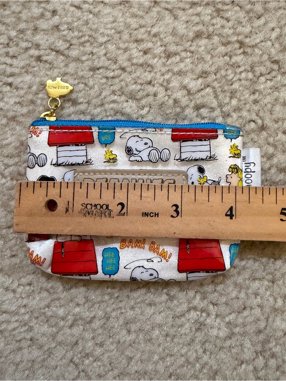 Snoopy Coin Pouch Cute Peanuts Zipper Pouch - Picture 3 of 5